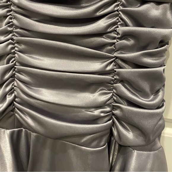 Sequin Hearts Halter Dress Prom Grey Size S - Picture 6 of 6